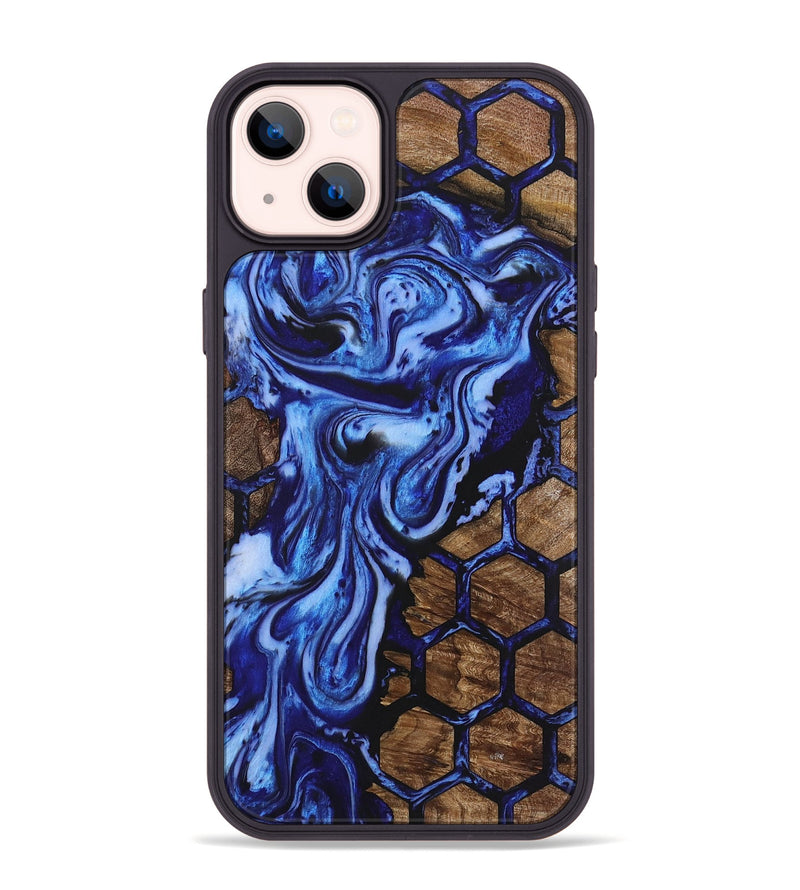 iPhone 14 Plus Wood+Resin Phone Case - Jasmin (Pattern, 723046)