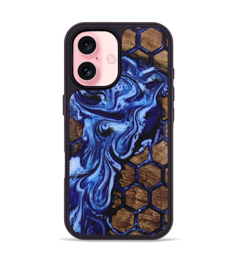 iPhone 16 Wood+Resin Phone Case - Jasmin (Pattern, 723046)