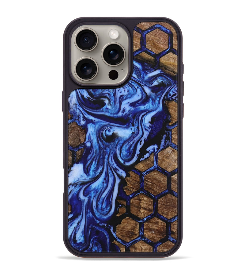 iPhone 16 Pro Max Wood+Resin Phone Case - Jasmin (Pattern, 723046)