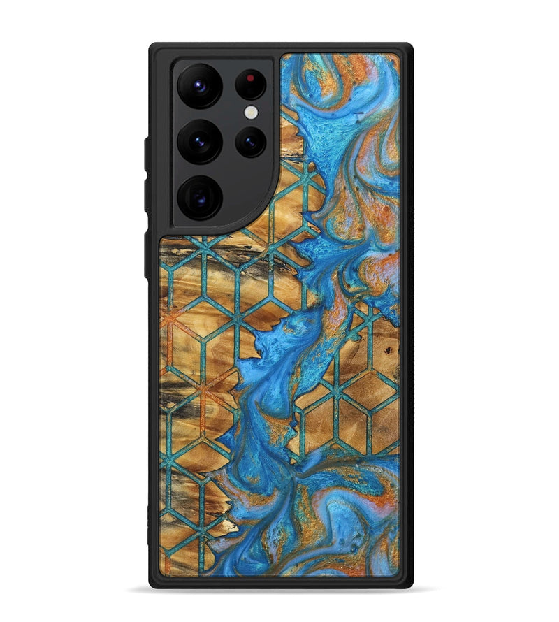 Galaxy S22 Ultra Wood+Resin Phone Case - Zion (Pattern, 723048)