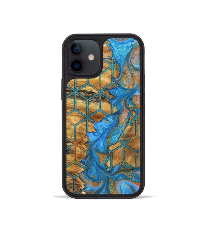 iPhone 12 mini Wood+Resin Phone Case - Zion (Pattern, 723048)