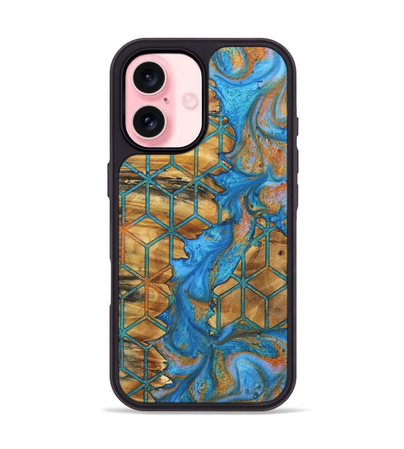 iPhone 16 Wood+Resin Phone Case - Zion (Pattern, 723048)