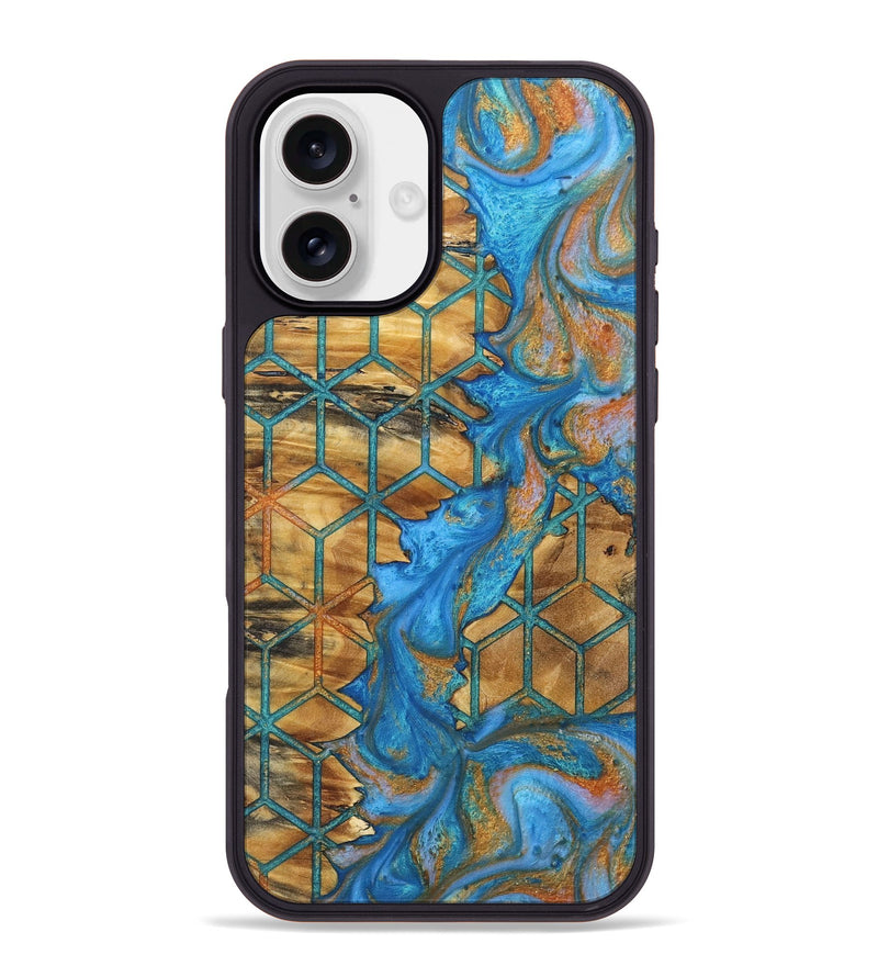 iPhone 16 Plus Wood+Resin Phone Case - Zion (Pattern, 723048)