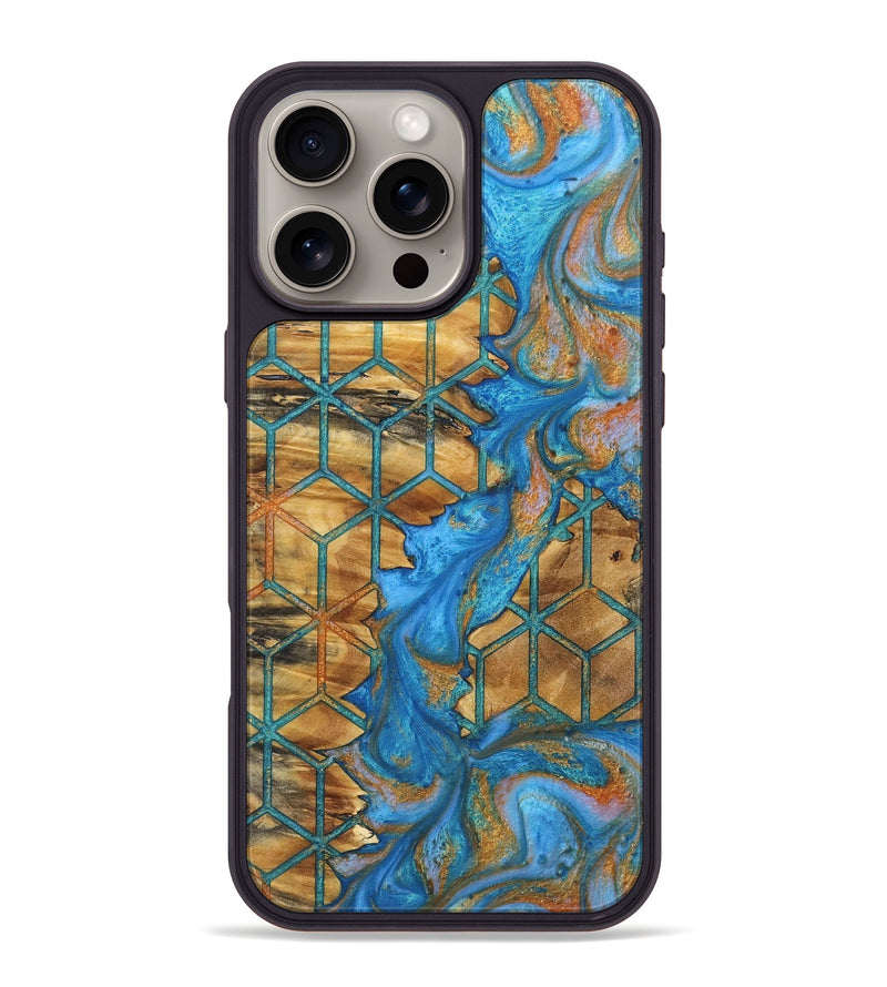 iPhone 16 Pro Max Wood+Resin Phone Case - Zion (Pattern, 723048)