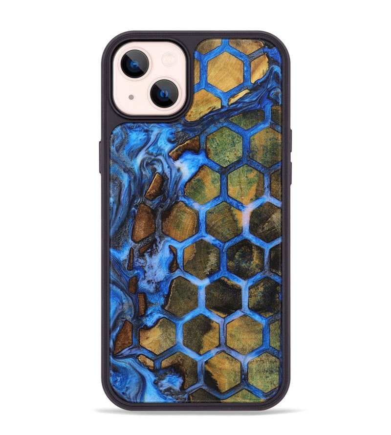 iPhone 14 Plus Wood+Resin Phone Case - Cristina (Pattern, 723049)