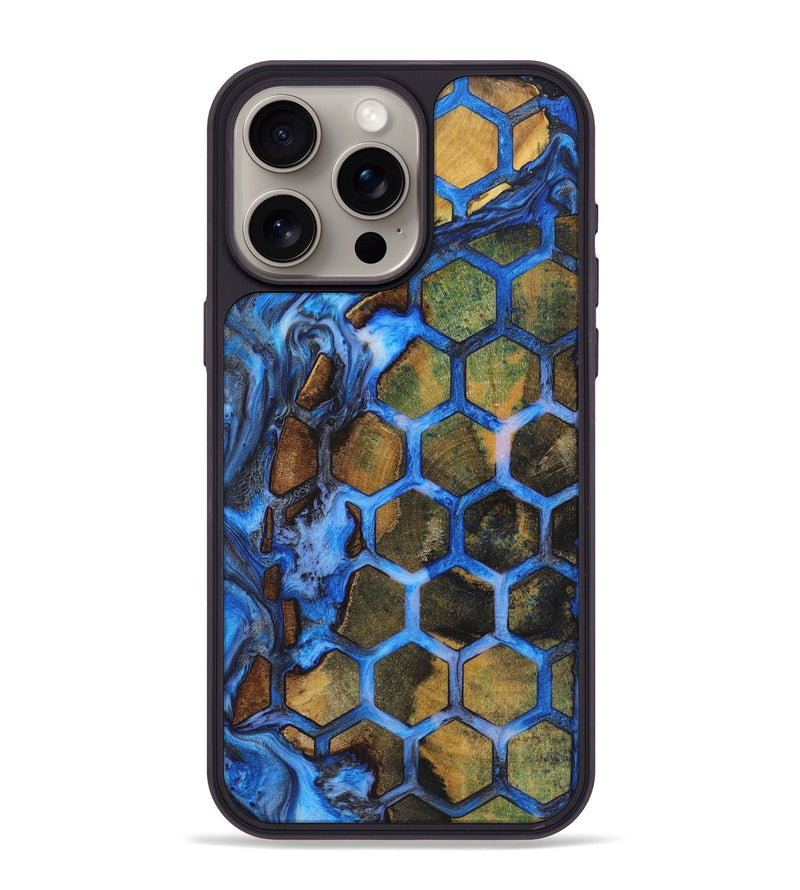 iPhone 15 Pro Max Wood+Resin Phone Case - Cristina (Pattern, 723049)