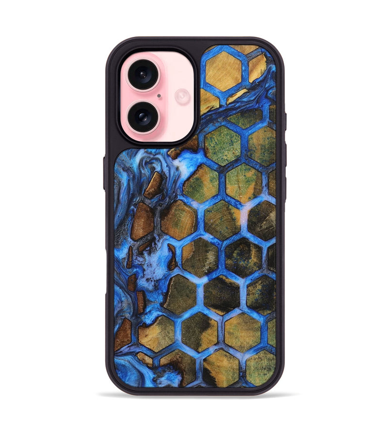 iPhone 16 Wood+Resin Phone Case - Cristina (Pattern, 723049)