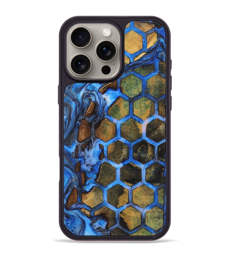 iPhone 16 Pro Max Wood+Resin Phone Case - Cristina (Pattern, 723049)