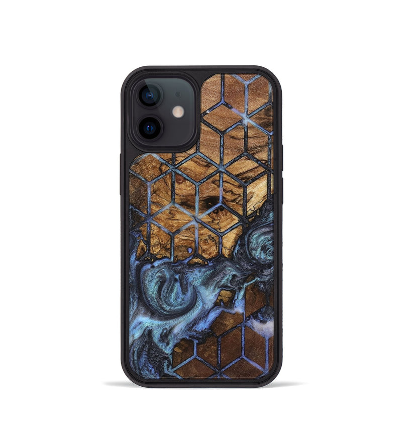 iPhone 12 mini Wood+Resin Phone Case - Jonah (Pattern, 723050)