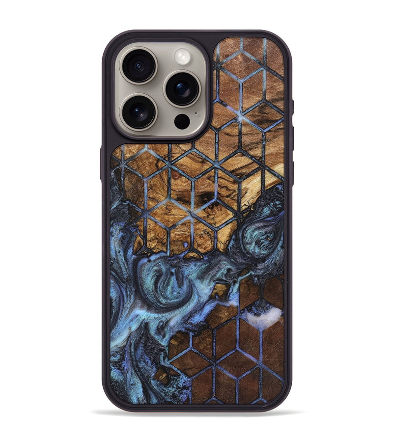 iPhone 15 Pro Max Wood+Resin Phone Case - Jonah (Pattern, 723050)