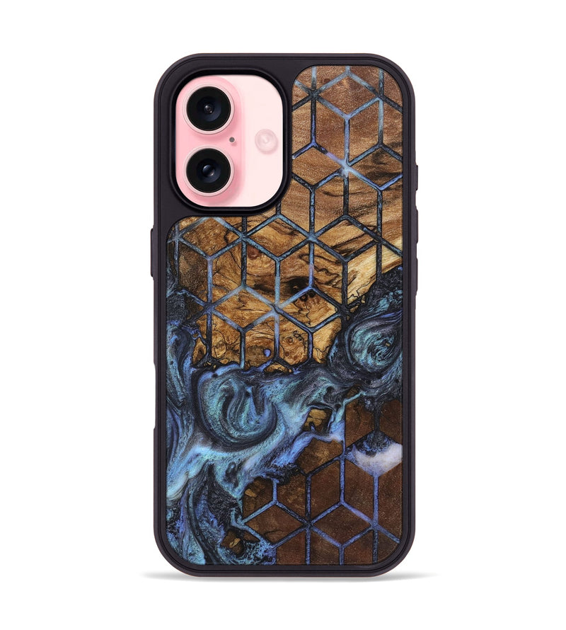 iPhone 16 Wood+Resin Phone Case - Jonah (Pattern, 723050)