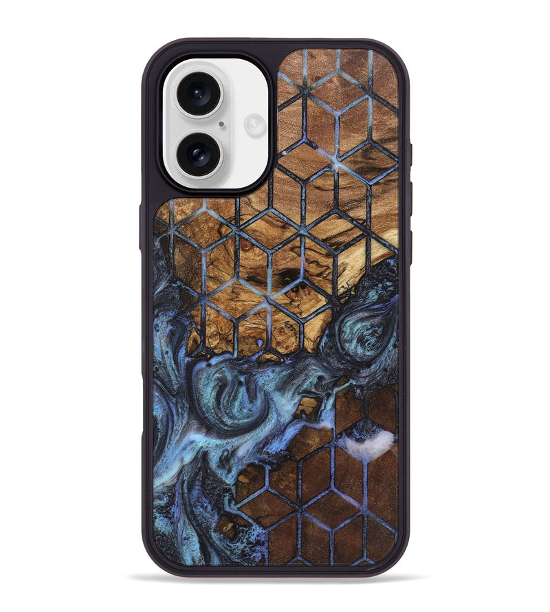 iPhone 16 Plus Wood+Resin Phone Case - Jonah (Pattern, 723050)