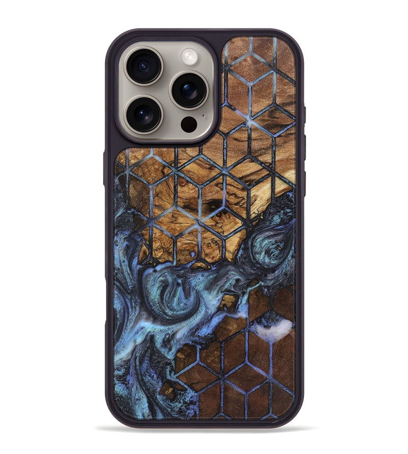 iPhone 16 Pro Max Wood+Resin Phone Case - Jonah (Pattern, 723050)