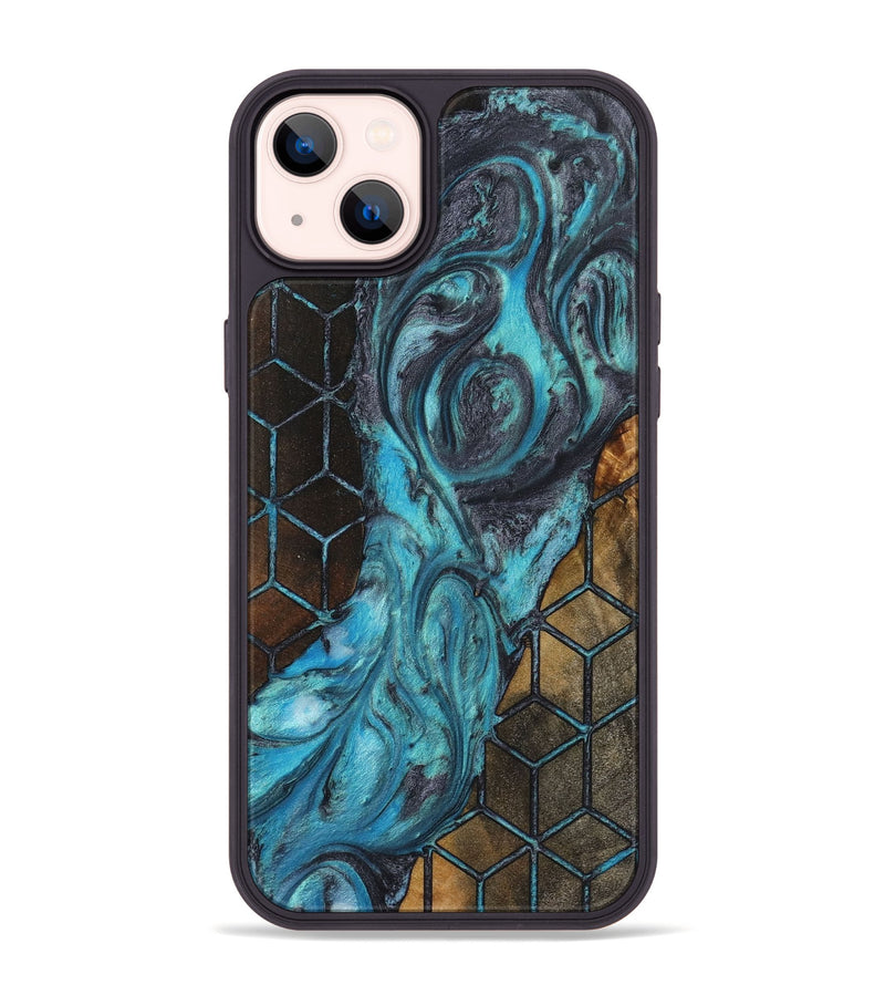 iPhone 14 Plus Wood+Resin Phone Case - Gordon (Pattern, 723051)