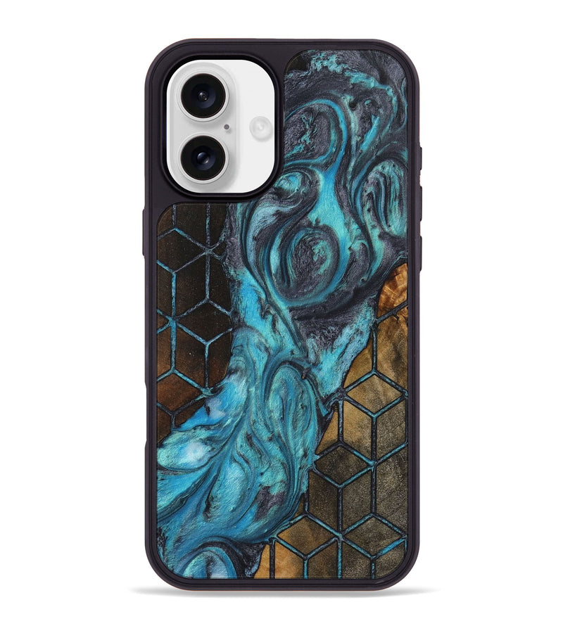 iPhone 16 Plus Wood+Resin Phone Case - Gordon (Pattern, 723051)