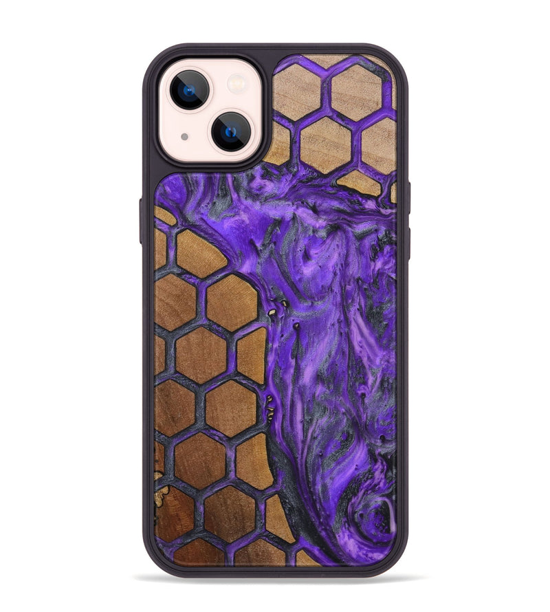 iPhone 14 Plus Wood+Resin Phone Case - Sammy (Pattern, 723052)