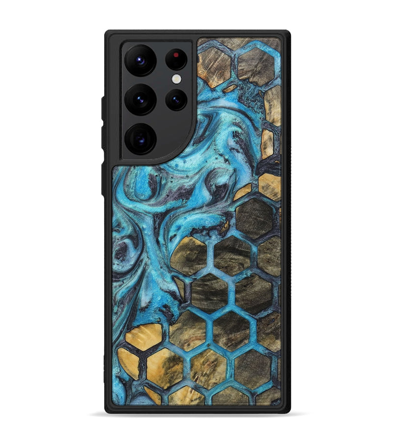 Galaxy S22 Ultra Wood+Resin Phone Case - Finley (Pattern, 723054)