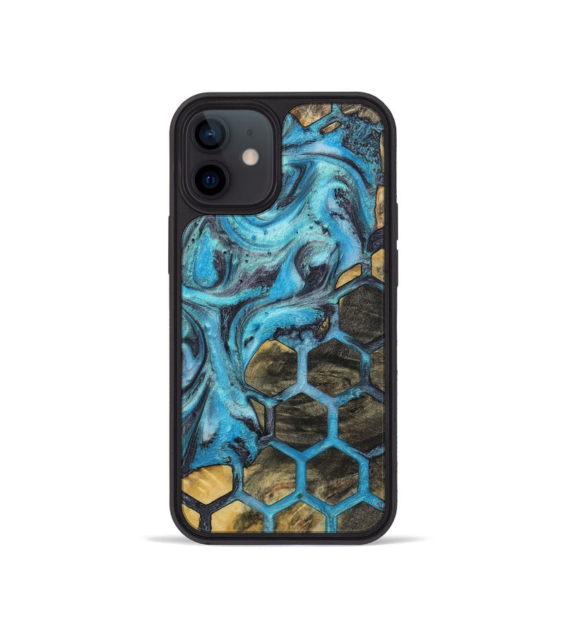 iPhone 12 mini Wood+Resin Phone Case - Finley (Pattern, 723054)