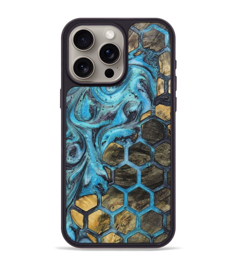 iPhone 15 Pro Max Wood+Resin Phone Case - Finley (Pattern, 723054)