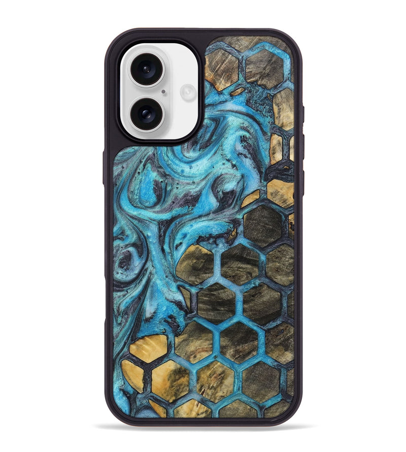 iPhone 16 Plus Wood+Resin Phone Case - Finley (Pattern, 723054)