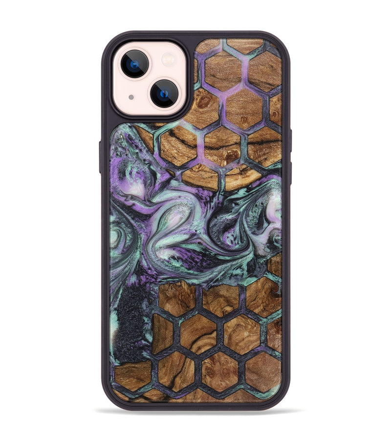 iPhone 14 Plus Wood+Resin Phone Case - Ryleigh (Pattern, 723055)