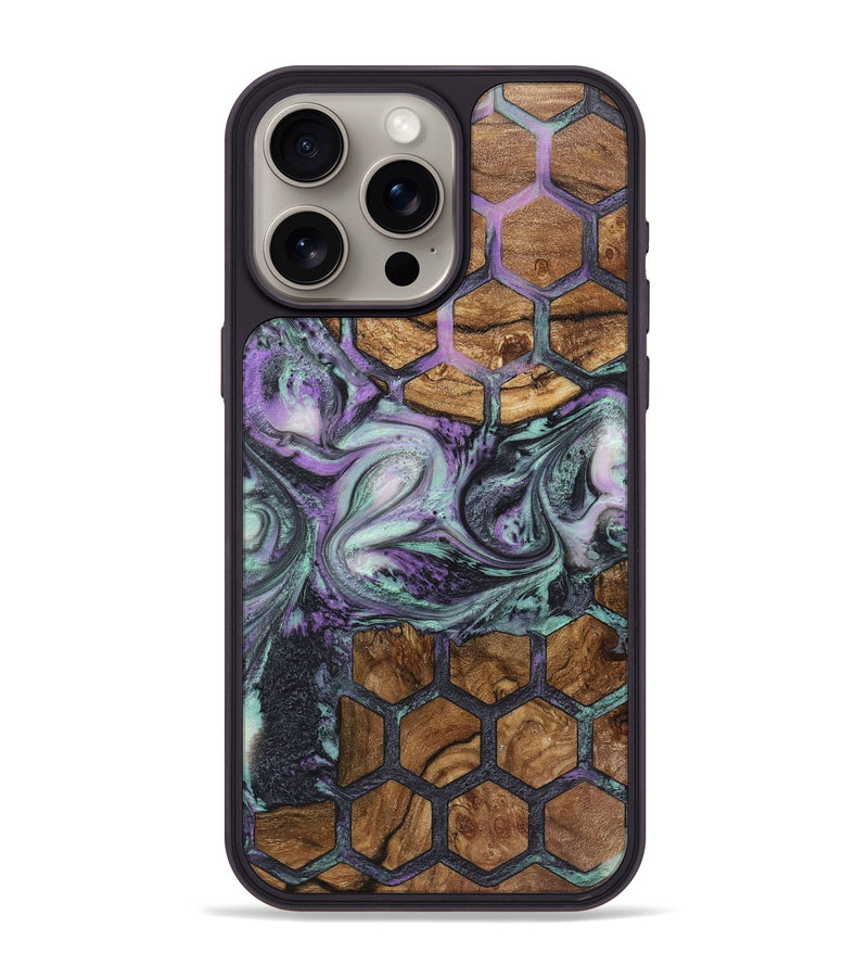 iPhone 15 Pro Max Wood+Resin Phone Case - Ryleigh (Pattern, 723055)