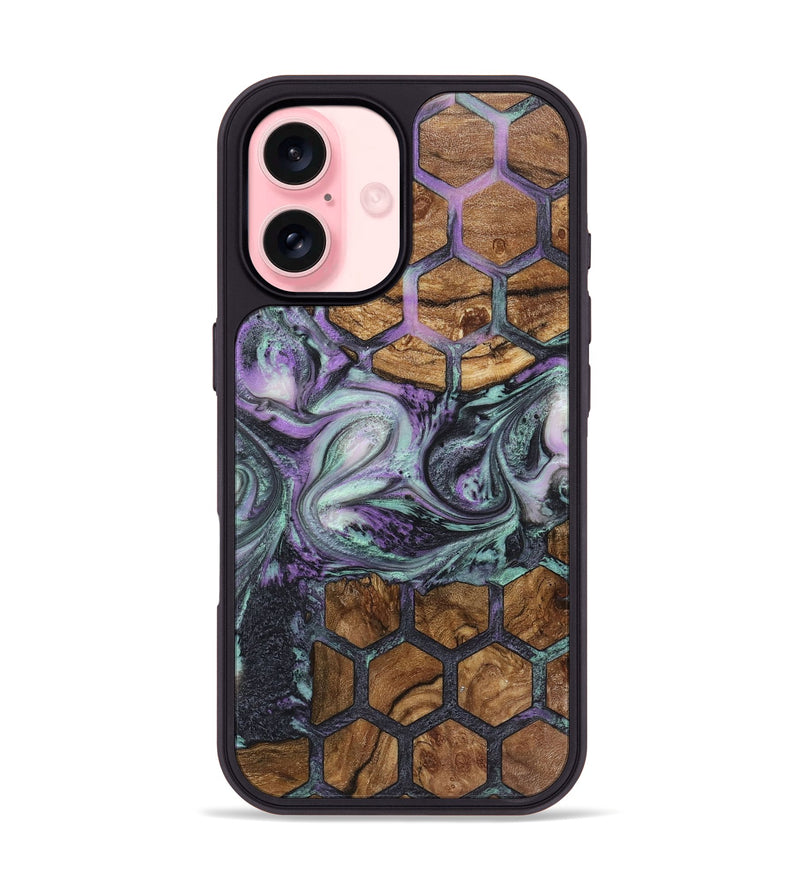 iPhone 16 Wood+Resin Phone Case - Ryleigh (Pattern, 723055)