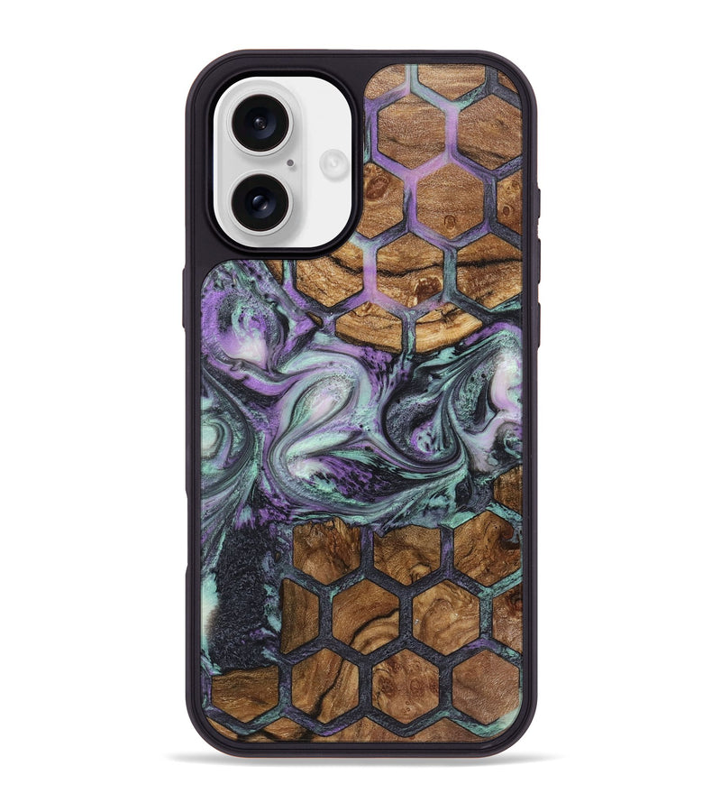 iPhone 16 Plus Wood+Resin Phone Case - Ryleigh (Pattern, 723055)