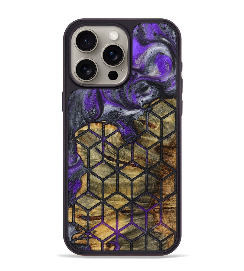 iPhone 15 Pro Max Wood+Resin Phone Case - Bodhi (Pattern, 723056)