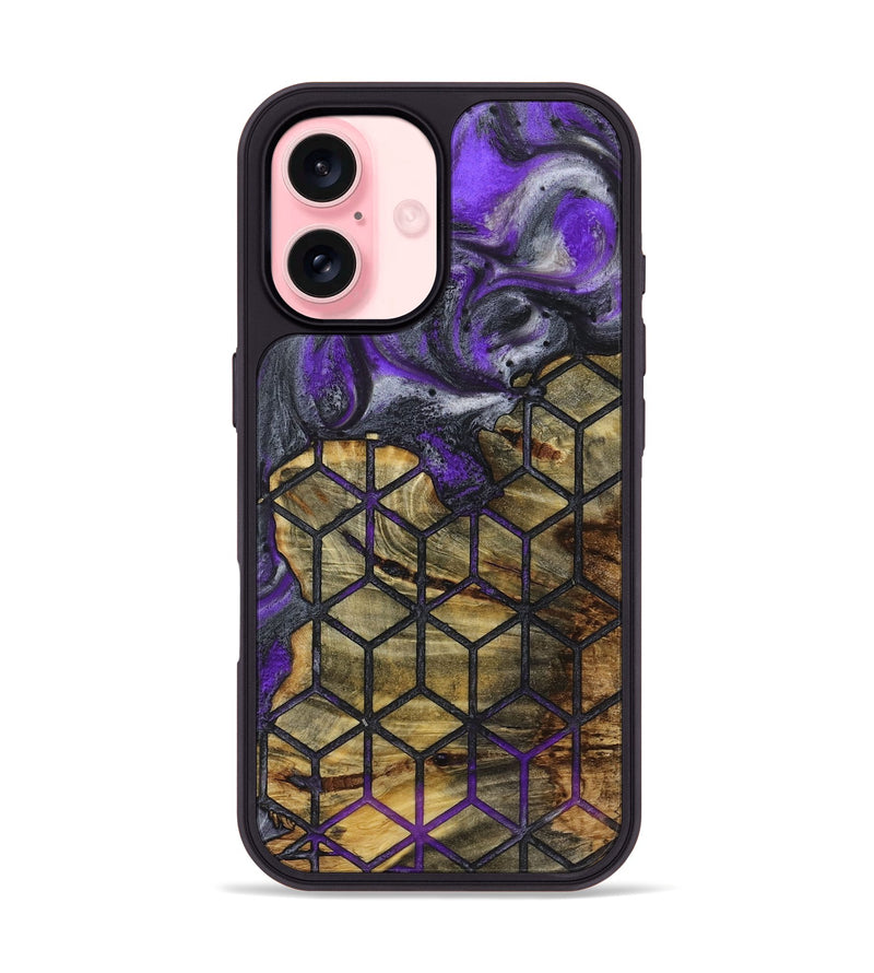 iPhone 16 Wood+Resin Phone Case - Bodhi (Pattern, 723056)