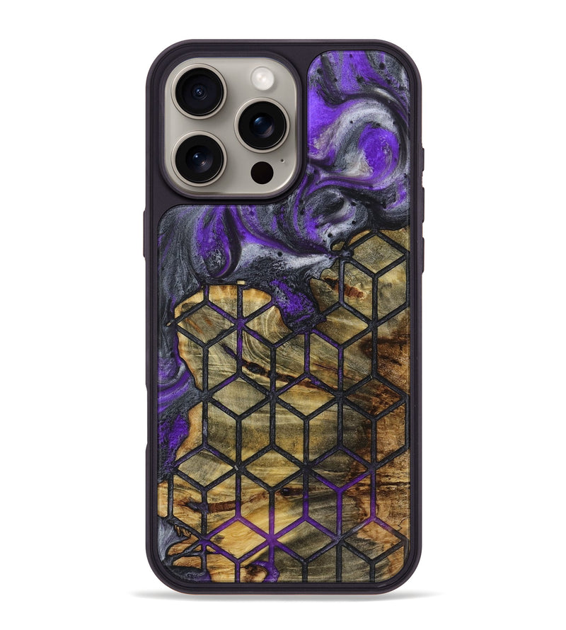 iPhone 16 Pro Max Wood+Resin Phone Case - Bodhi (Pattern, 723056)