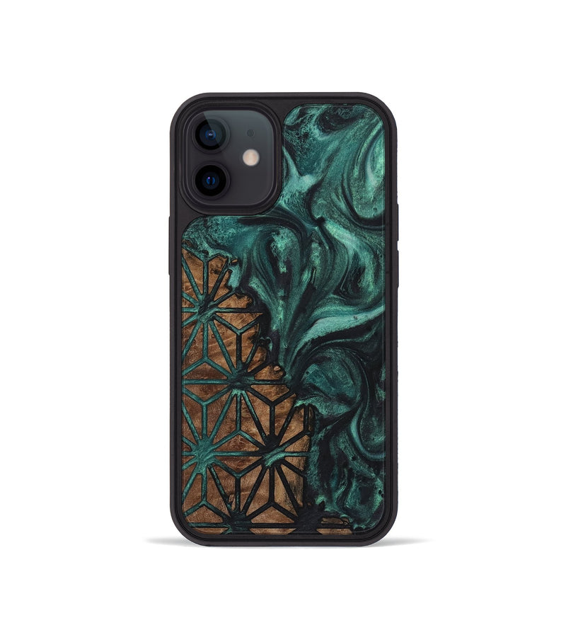 iPhone 12 mini Wood+Resin Phone Case - Jillian (Pattern, 723058)