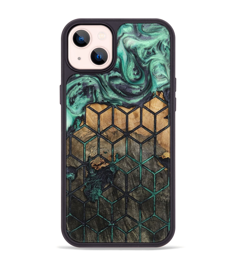 iPhone 14 Plus Wood+Resin Phone Case - Josephine (Pattern, 723061)