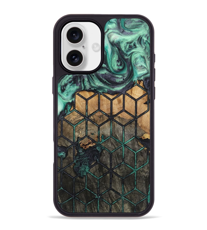 iPhone 16 Plus Wood+Resin Phone Case - Josephine (Pattern, 723061)