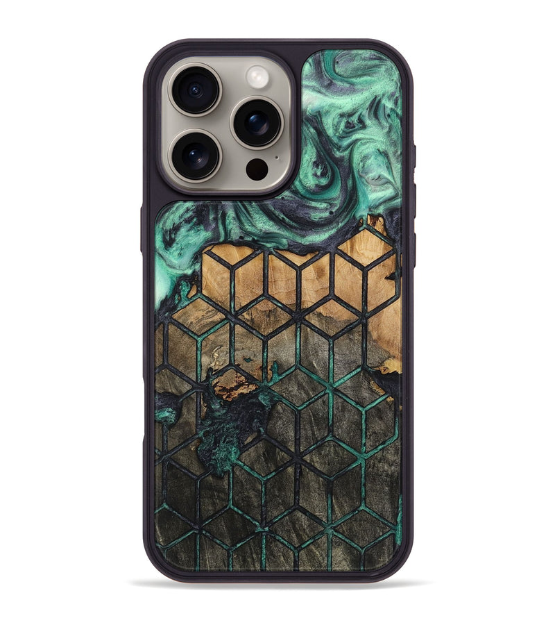 iPhone 16 Pro Max Wood+Resin Phone Case - Josephine (Pattern, 723061)