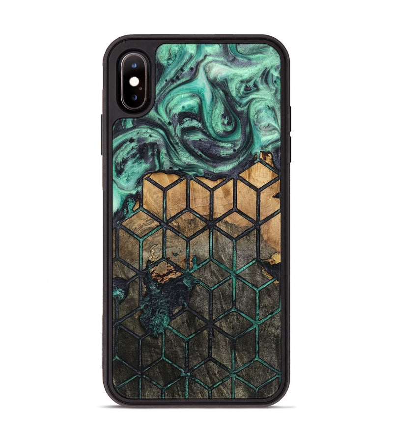 iPhone Xs Max Wood+Resin Phone Case - Josephine (Pattern, 723061)