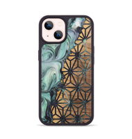 iPhone 14 Wood+Resin Phone Case - Jill (Pattern, 723062)