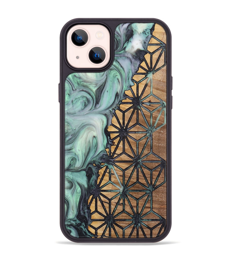 iPhone 14 Plus Wood+Resin Phone Case - Jill (Pattern, 723062)