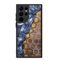 Galaxy S22 Ultra Wood+Resin Phone Case - Rachelle (Pattern, 723063)