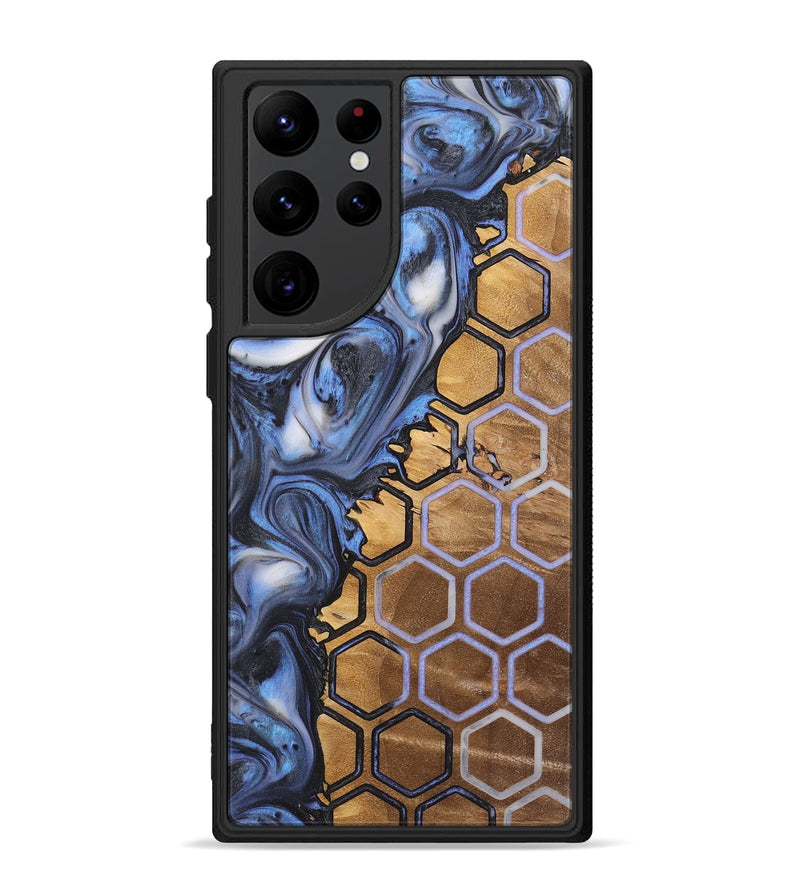 Galaxy S22 Ultra Wood+Resin Phone Case - Rachelle (Pattern, 723063)