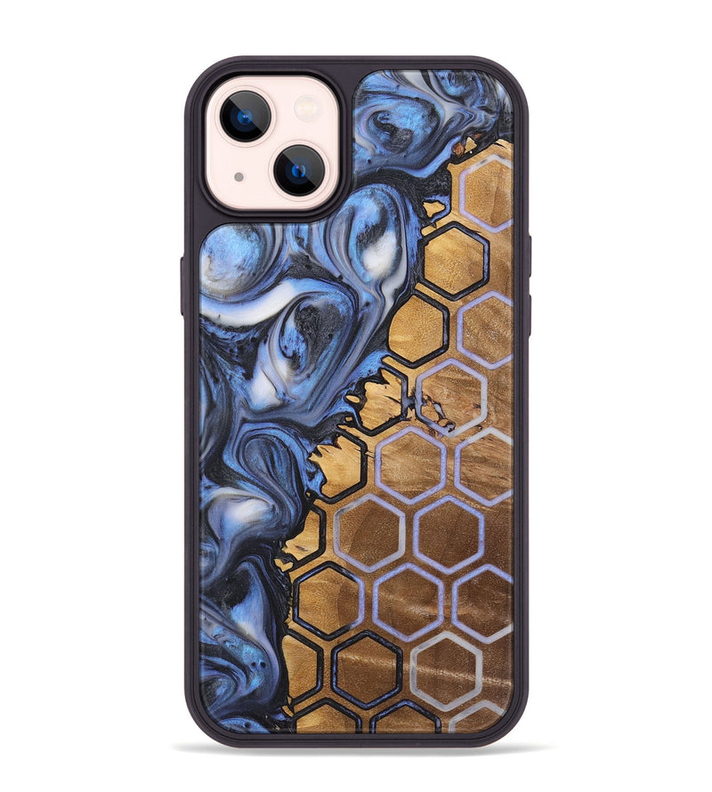 iPhone 14 Plus Wood+Resin Phone Case - Rachelle (Pattern, 723063)