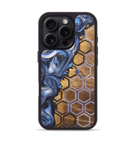 iPhone 16 Pro Wood+Resin Phone Case - Rachelle (Pattern, 723063)