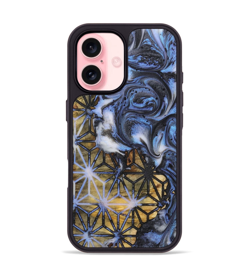 iPhone 16 Wood+Resin Phone Case - Guadalupe (Pattern, 723064)