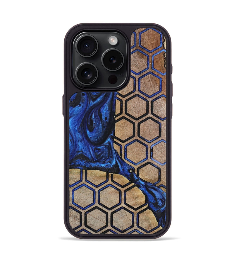 iPhone 15 Pro Wood+Resin Phone Case - Emilee (Pattern, 723065)