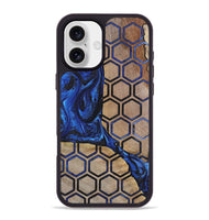 iPhone 16 Plus Wood+Resin Phone Case - Emilee (Pattern, 723065)