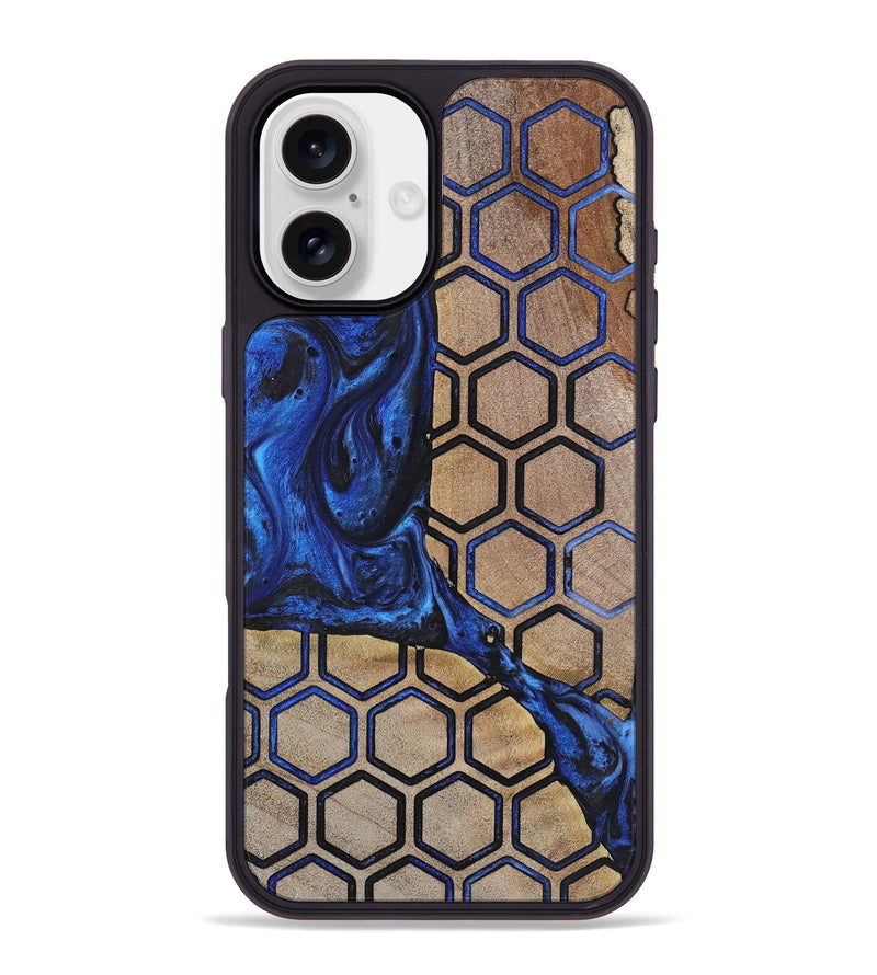 iPhone 16 Plus Wood+Resin Phone Case - Emilee (Pattern, 723065)