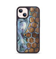 iPhone 14 Wood+Resin Phone Case - Luna (Pattern, 723066)