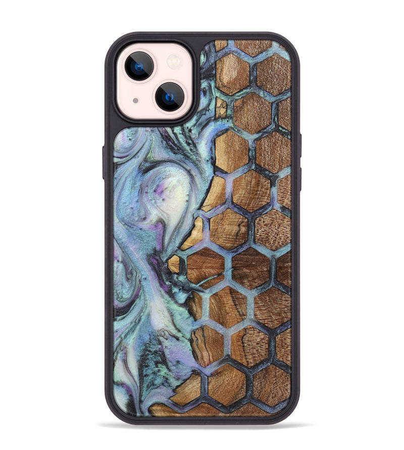 iPhone 14 Plus Wood+Resin Phone Case - Luna (Pattern, 723066)