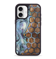 iPhone 16 Plus Wood+Resin Phone Case - Luna (Pattern, 723066)