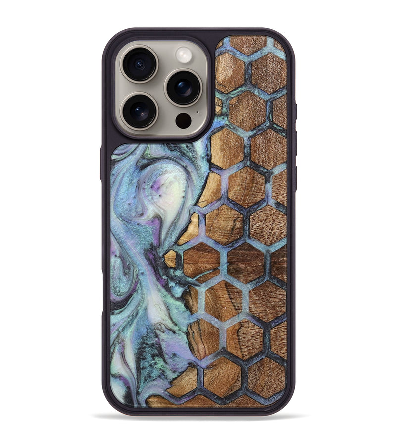 iPhone 16 Pro Max Wood+Resin Phone Case - Luna (Pattern, 723066)